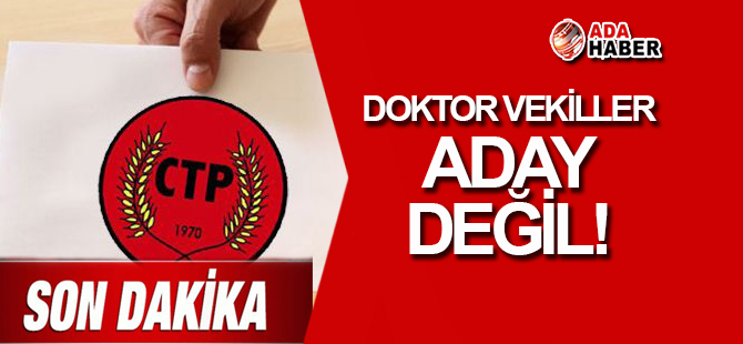 4 doktor milletvekili ADAY DEĞİL!