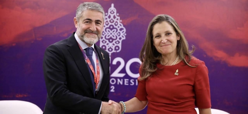 Bakan Nebati, Kanada Maliye Bakanı Freeland ile görüştü