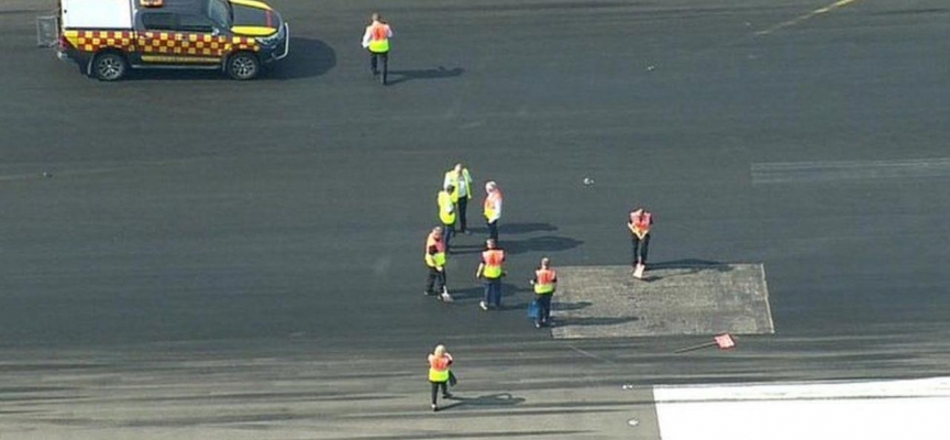 İngiltere'de aşırı sıcaklar Luton Havalimanı'ndaki pistte tahribata yol açtı