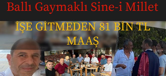 Ballı Gaymaklı Sine-i Millet: İŞE GİTMEDEN 81 BİN TL MAAŞ