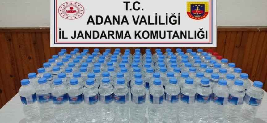 Adana'da 60 litre sahte içki ele geçirildi