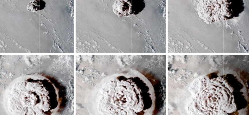 NASA: Tonga'daki yanardağ atmosfere 58 bin olimpik havuzu dolduracak su buharı püskürttü