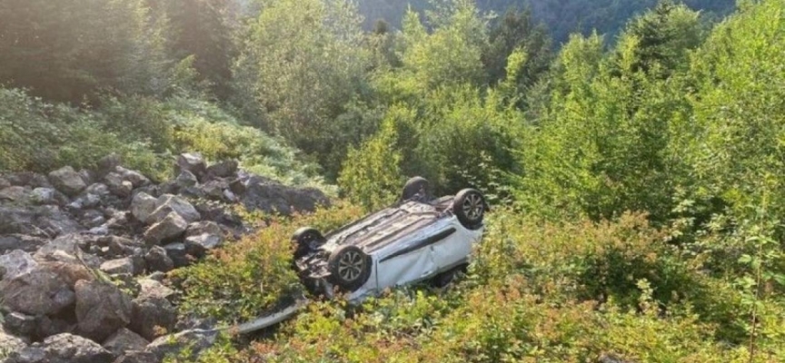 Kastamonu'da devrilen otomobilin sürücüsü hayatını kaybetti