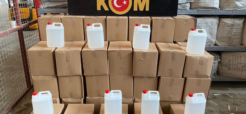 Adana'da 1040 litre sahte içki ele geçirildi