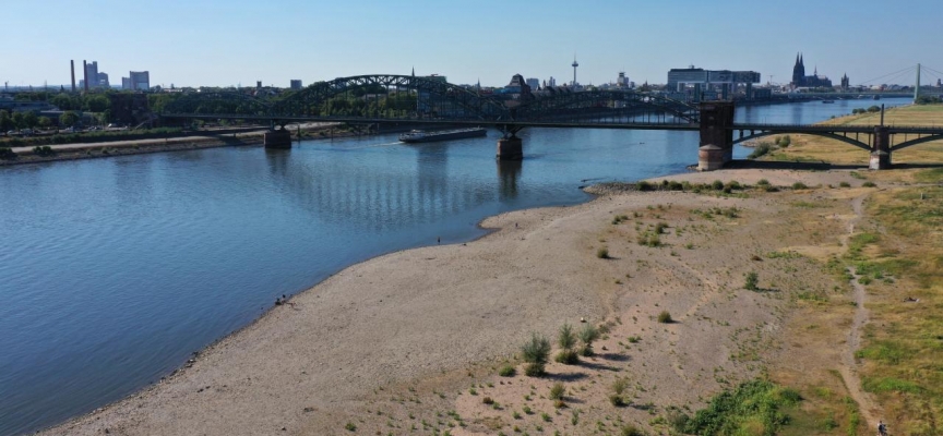 Almanya’da Ren Nehri’nin su seviyesinde ciddi düşüş