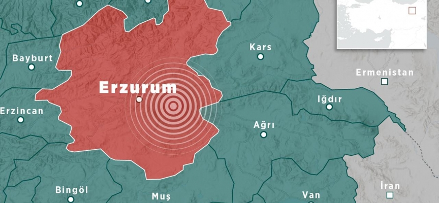 Erzurum'da 3,7 büyüklüğünde deprem