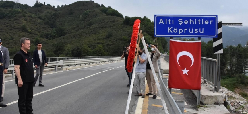 Giresun'daki selde şehit olan askerler ile kayıp operatör anıldı