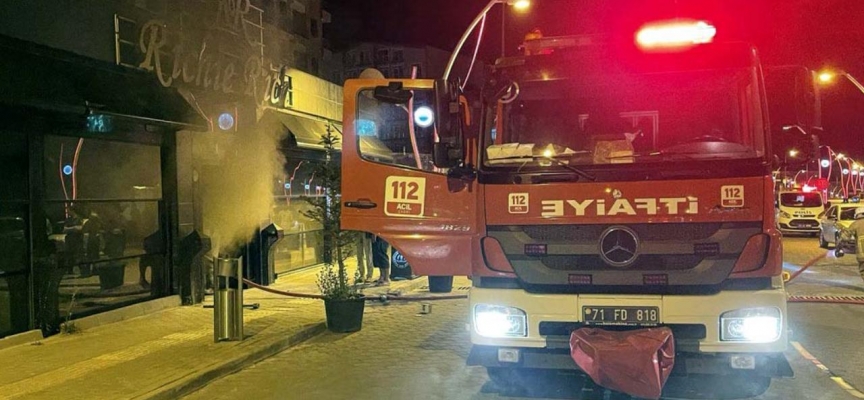 Kırıkkale'de kafede çıkan yangın hasara yol açtı