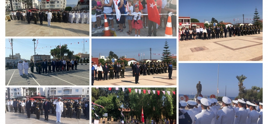 Gazimağusa, Girne, Güzelyurt, İskele ve Lefke’de de törenler yapıldı