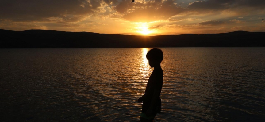 Balık Gölü'nde gün batımı