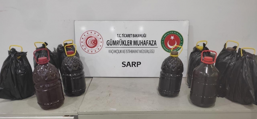 Sarp Gümrük Kapısı'nda 530 kilogram kaçak bal ele geçirildi