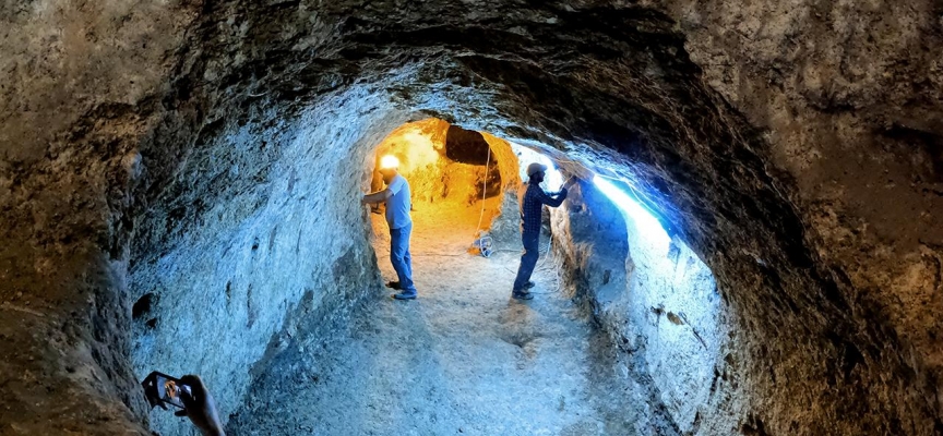 Konya'da keşfedilen antik yer altı şehrinde yeni galeriler bulundu