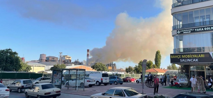 Konya'da şeker fabrikasında yangın