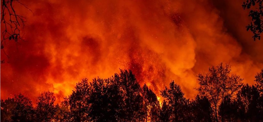 Fransa'da yangın: 1300 hektar yeşil alan zarar gördü