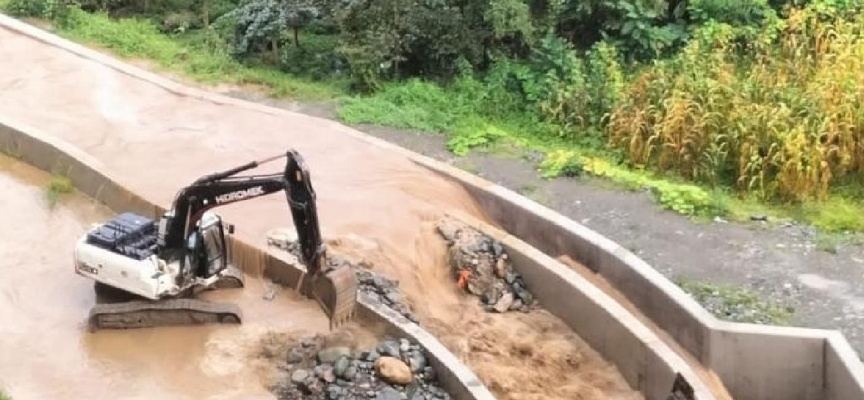 Artvin'de sağanak etkili oldu