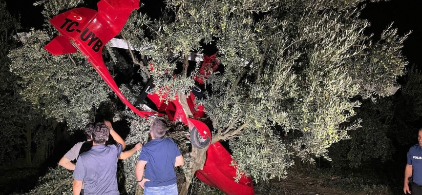 Bursa'da cayrokopter ağaçlık alana zorunlu iniş yaptı