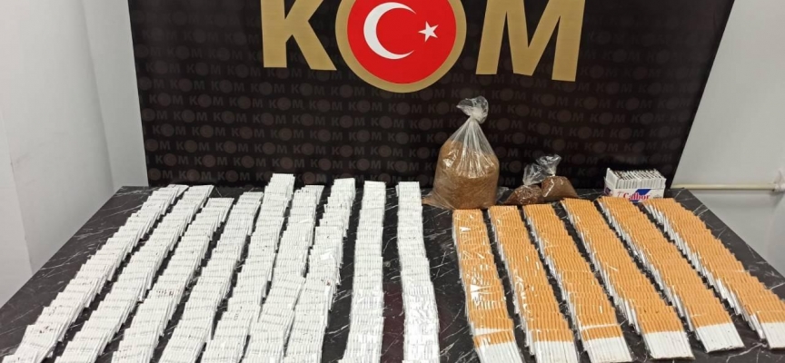 Kütahya’da 7 bin 880 adet makaron ele geçirildi