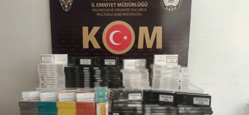 Konya'da kaçak tütün ve sigara operasyonu