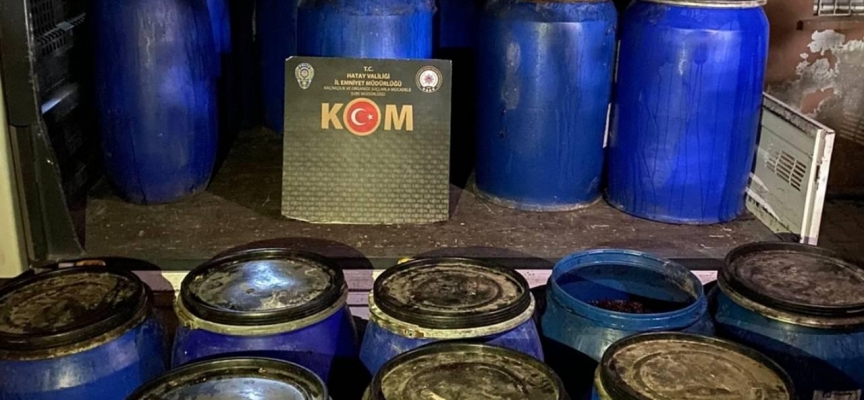 Hatay'da 3 bin 640 litre sahte içki ele geçirildi