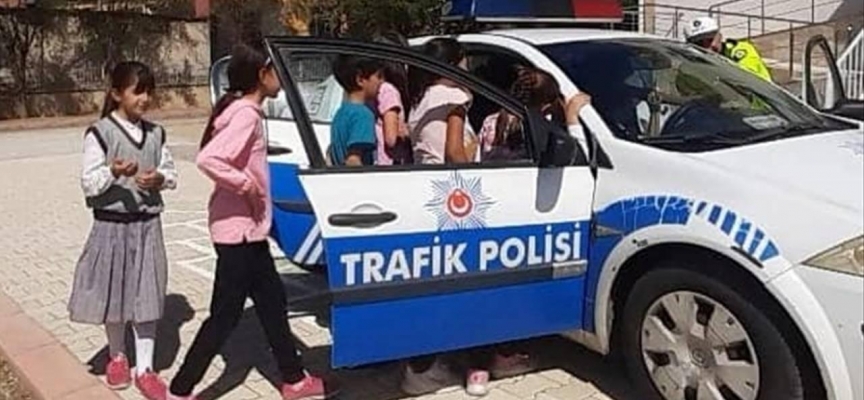 Baskil'de öğrencilere trafik eğitimi verildi