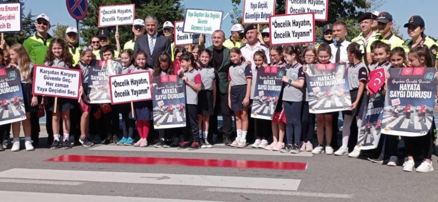 Ordu'da trafikte yayaların önemine dikkat çekildi