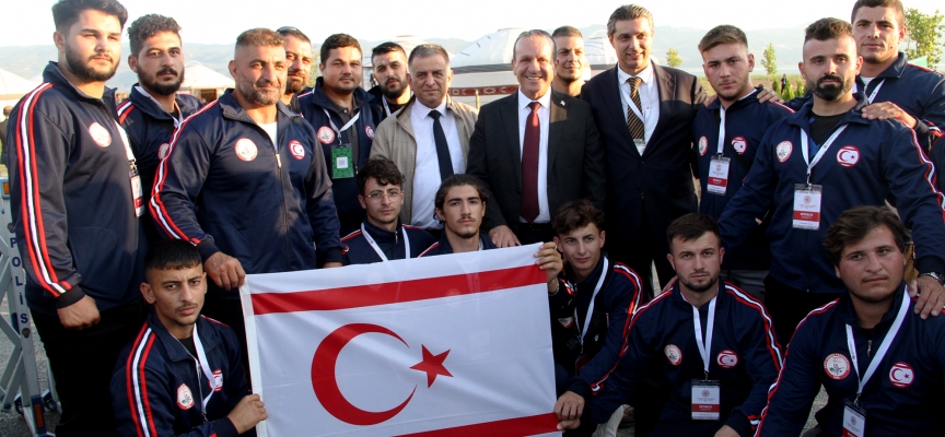 Ataoğlu, KKTC Güreş ve Okçuluk Federasyonları’nın da yer aldığı, 4. Dünya Göçebe Oyunları açılış törenine katıldı