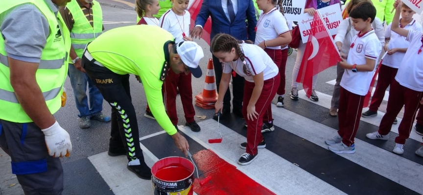 Çanakkale’de yaya önceliğine dikkat çekildi