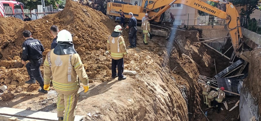 Maltepe'de inşaat alanında göçük