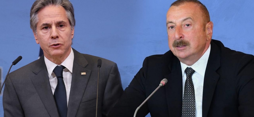 Blinken, Aliyev'le Azerbaycan- Ermenistan arasındaki doğrudan görüşmeleri konuştu