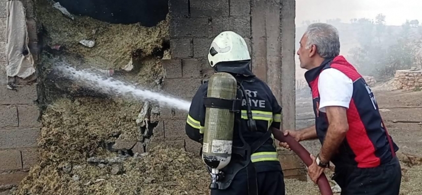 Siirt'te bir evin bodrumunda yangın çıktı