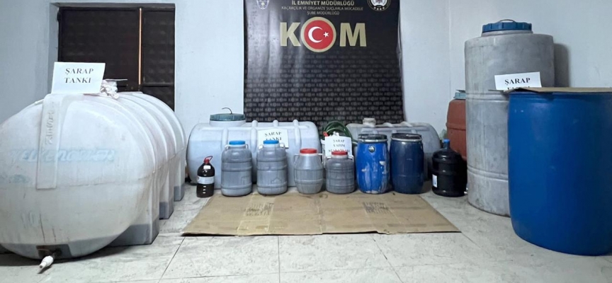 Nevşehir'de 1675 litre sahte içki ele geçirildi