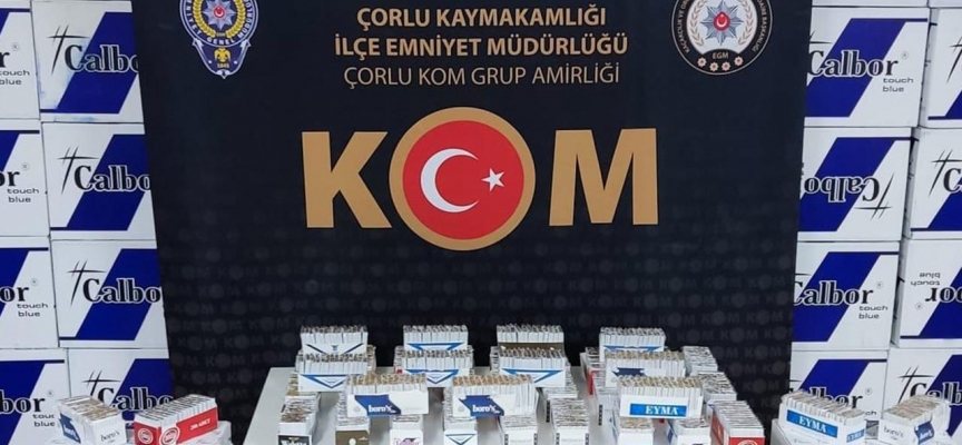 Tekirdağ'da 7 milyon 943 bin makaron ele geçirildi