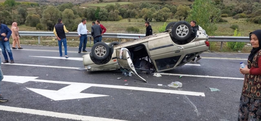 Çankırı'da otomobil takla attı: 2 yaralı