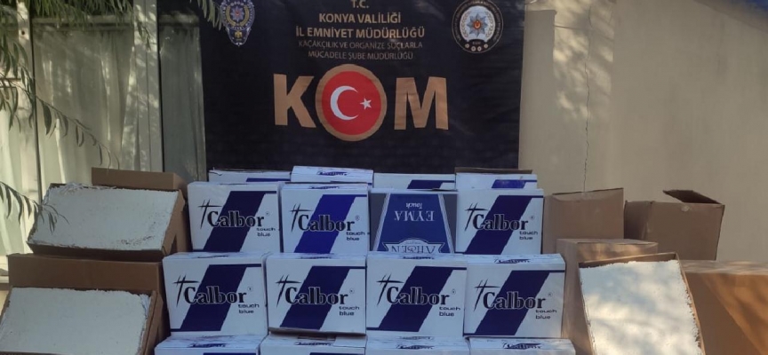 Konya'da 1 milyon 33 bin makaron ele geçirildi