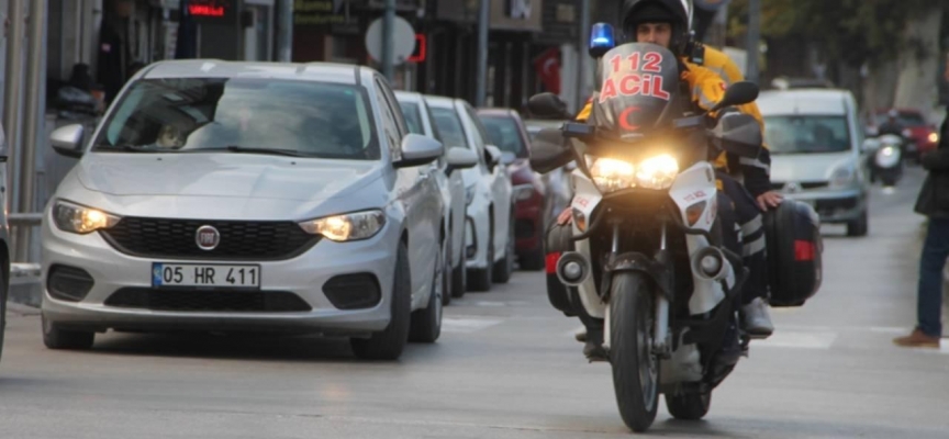 Amasya'da motosiklet ambulansla vakalara kısa sürede ulaşılıyor