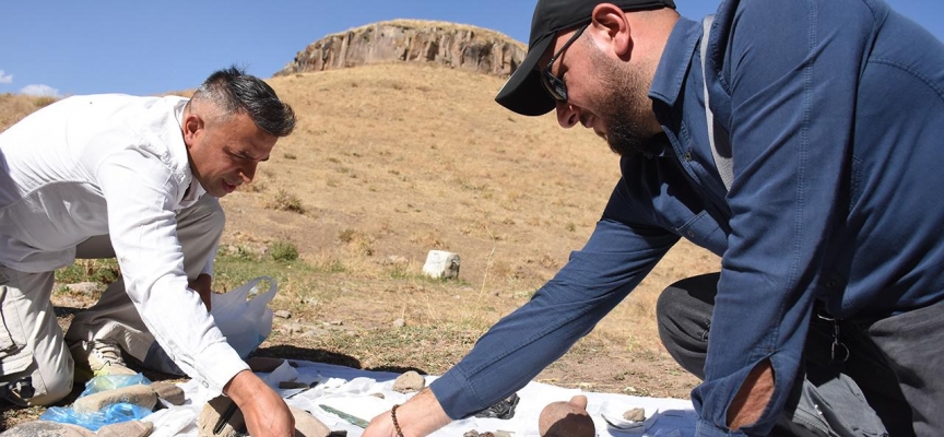 Yüzey araştırmalarında bir ilk: Erzurum'da 5 bin yıllık objeler bulundu