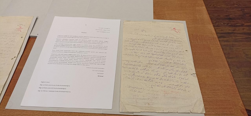 Atatürk'ün Çanakkale Savaşları'ndaki "hücum emri" arşivden çıkarılarak sergilendi