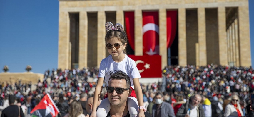 Anıtkabir'de Cumhuriyet Bayramı coşkusu