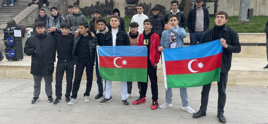 Yozgat'ta Azerbaycanlı öğrenciler Karabağ Zaferini kutladı