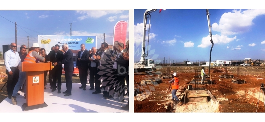 Güzelyurt Belediyesi Hizmet Binası ve İçişleri Bakanlığı Şahinler kırsal kesim arsalarının su altyapısı temel atma törenleri yapıldı