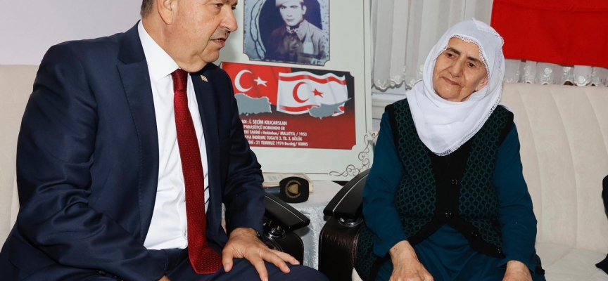 Cumhurbaşkanı Tatar, Malatyalı Kıbrıs şehidi Seçim Kılıçaslan’ın ailesini ziyaret etti