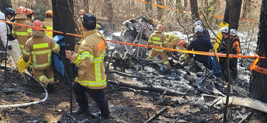 Güney Kore'de helikopter düştü: 5 ölü