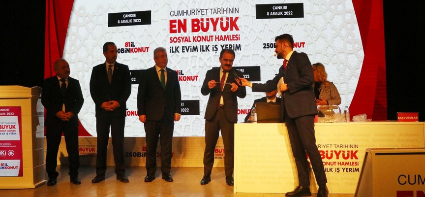 Çankırı'da sosyal konut kuraları çekildi