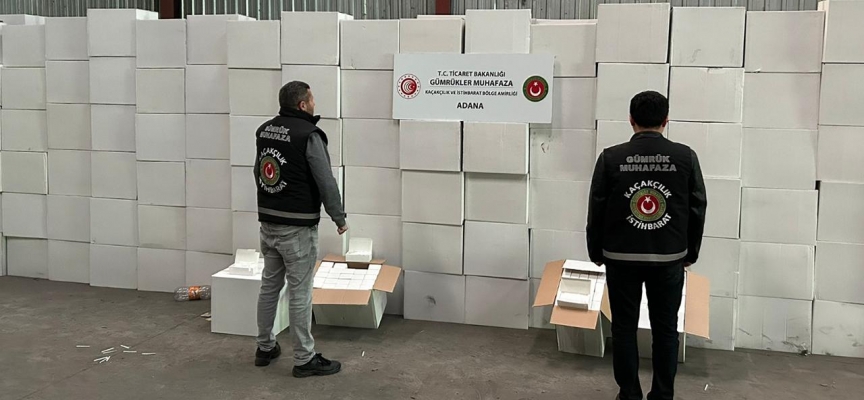 Adana'da 20 milyon 500 bin boş makaron ele geçirildi