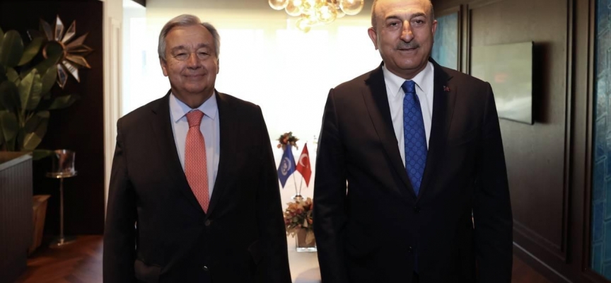 Bakan Çavuşoğlu BM Genel Sekreteri Guterres ile görüştü