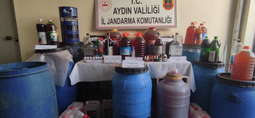 Aydın'da 1740 litre kaçak içki ele geçirildi: 2 gözaltı