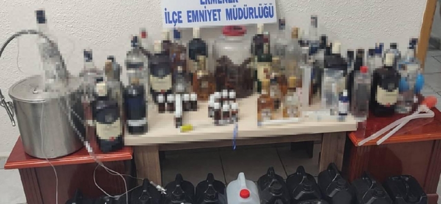 Karaman'da kaçak içki operasyonu