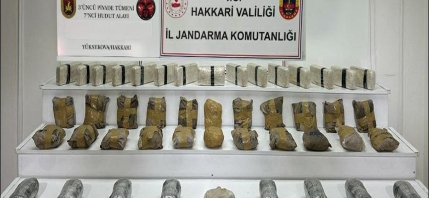 Hakkari'de 56 kilogram uyuşturucu ele geçirildi