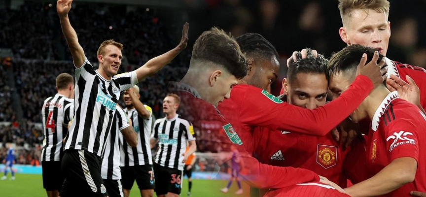 İngiltere Lig Kupası'nda Manchester United ve Newcastle United yarı finalde