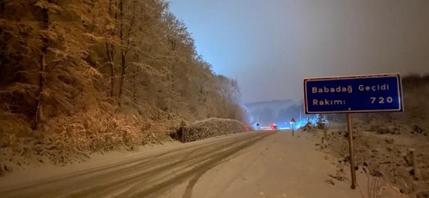 Zonguldak'da yüksek kesimlerde kar etkili